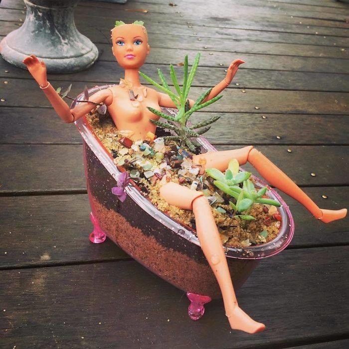 37 pictures of dolls turned into planters Incase you didn’t already have nightmares
