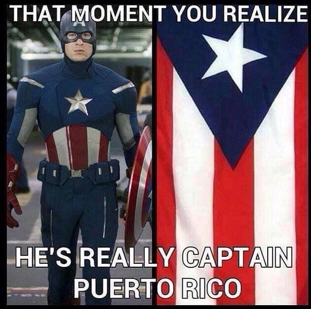 captain america puerto rican flag - That Moment You Realize He'S Really Captain Puerto Rico