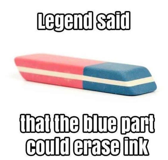 things only 90s kids will remember - Legend said that the blue part could erase ink
