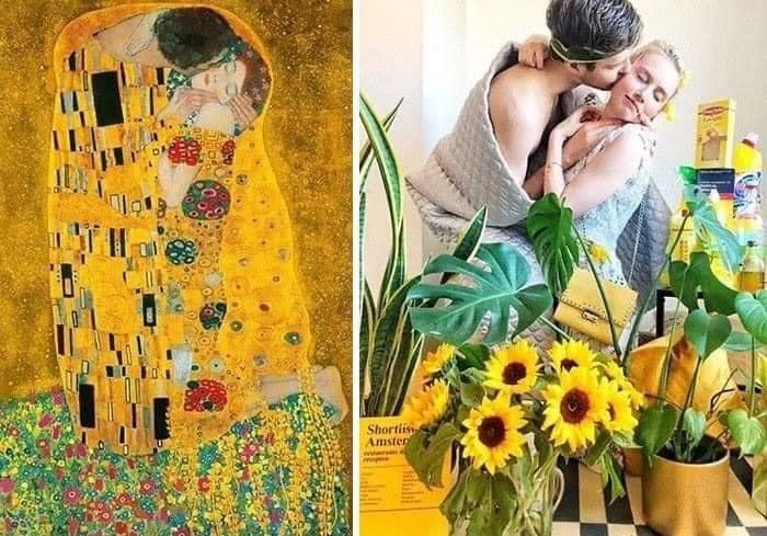 famous paintings recreated at home - Shortlis Amster