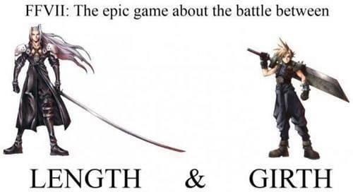 final fantasy 7 cloud - Ffvii The epic game about the battle between Length & Girth