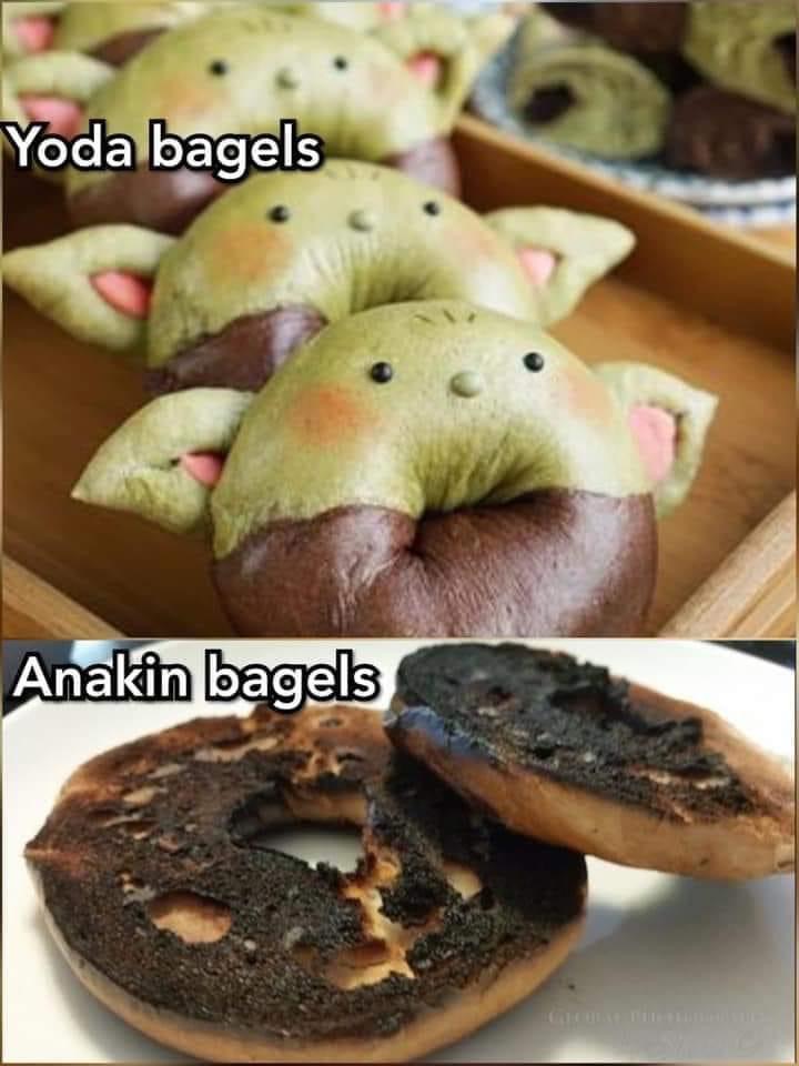 Food - Yoda bagels Anakin bagels
