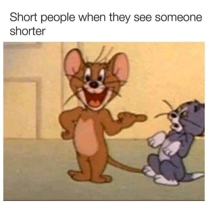 funny memes clean - Short people when they see someone shorter