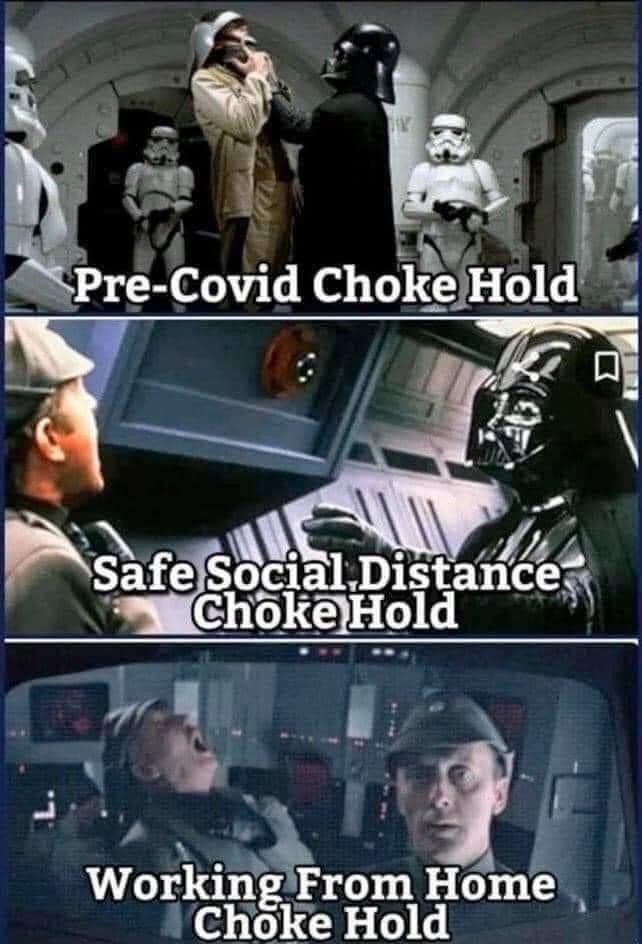darth vader social distancing choke - PreCovid Choke Hold Safe Social,Distance Choke Hold L. Working From Home Choke Hold