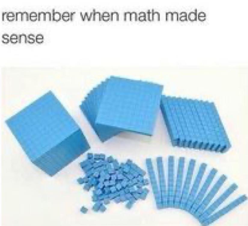 base ten blocks - remember when math made sense