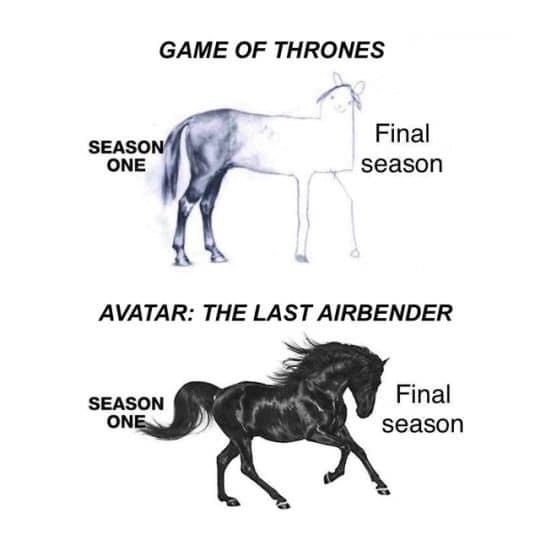 horse drawing meme game of thrones - Game Of Thrones Season One Final season Avatar The Last Airbender Season One Final season
