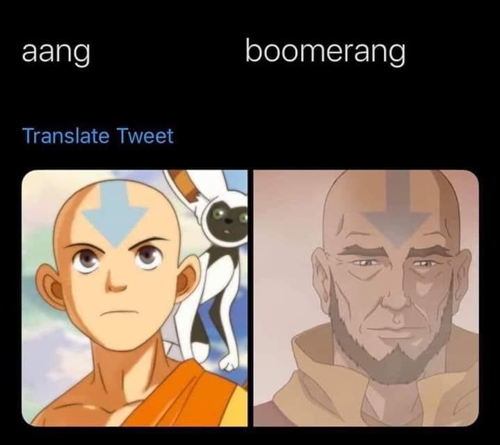 ok boomerang - aang boomerang Translate Tweet