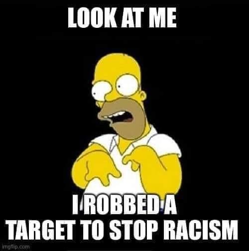 cartoon - Look At Me I Robbed A Target To Stop Racism miglie.com