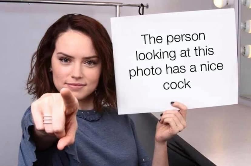 daisy ridley cum fakes - The person looking at this photo has a nice cock