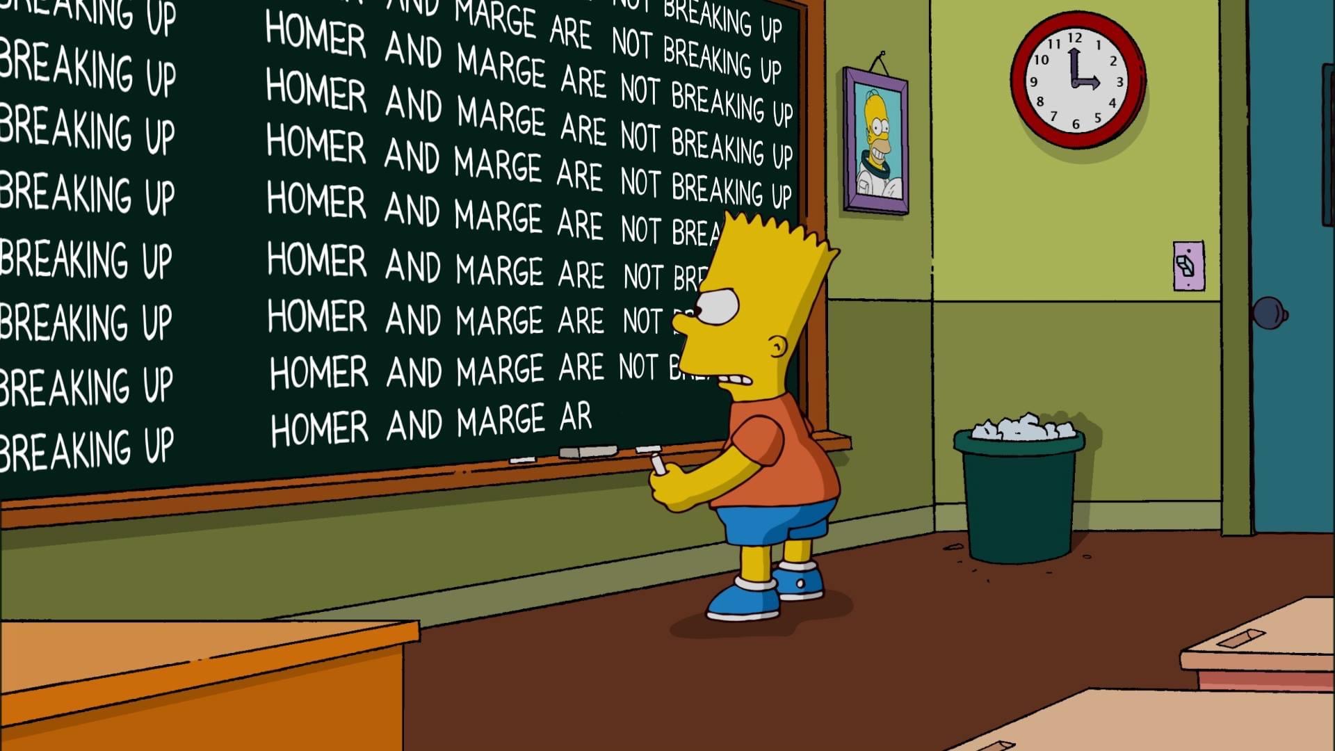 bart simpson chalkboard - Up Breaking Up Breaking Up Breaking Up Arge Are Not Breaking Up Homer And Marge Are Not Breaking Up Homer And Marge Are Not Breaking Up 12 11 10 L 2 9 3 8 4 7. 5 6 Breaking Up Breaking Up Breaking Up Homer And Marge Are Not Break