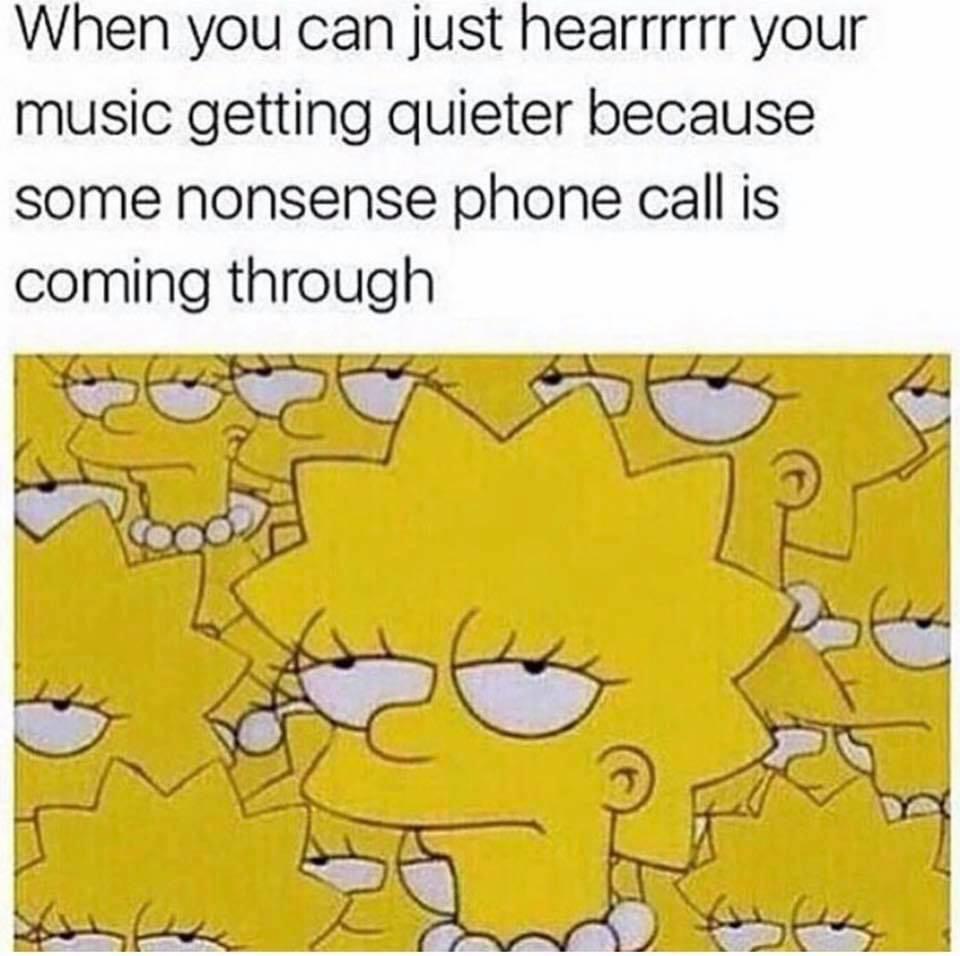 taurus memes instagram - When you can just hearrrrrr your music getting quieter because some nonsense phone call is coming through