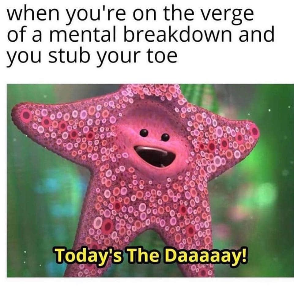 your on the verge of a mental breakdown and you stub your toe - when you're on the verge of a mental breakdown and you stub your toe Cod 200 Today's The Daaaaay!