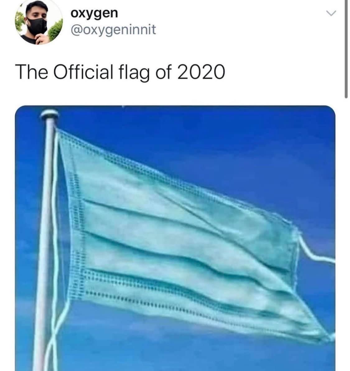 flag mask one world - oxygen The Official flag of 2020