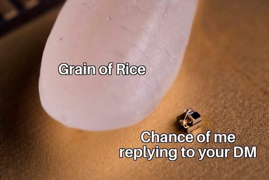 Grain of Rice Chance of me your Dm
