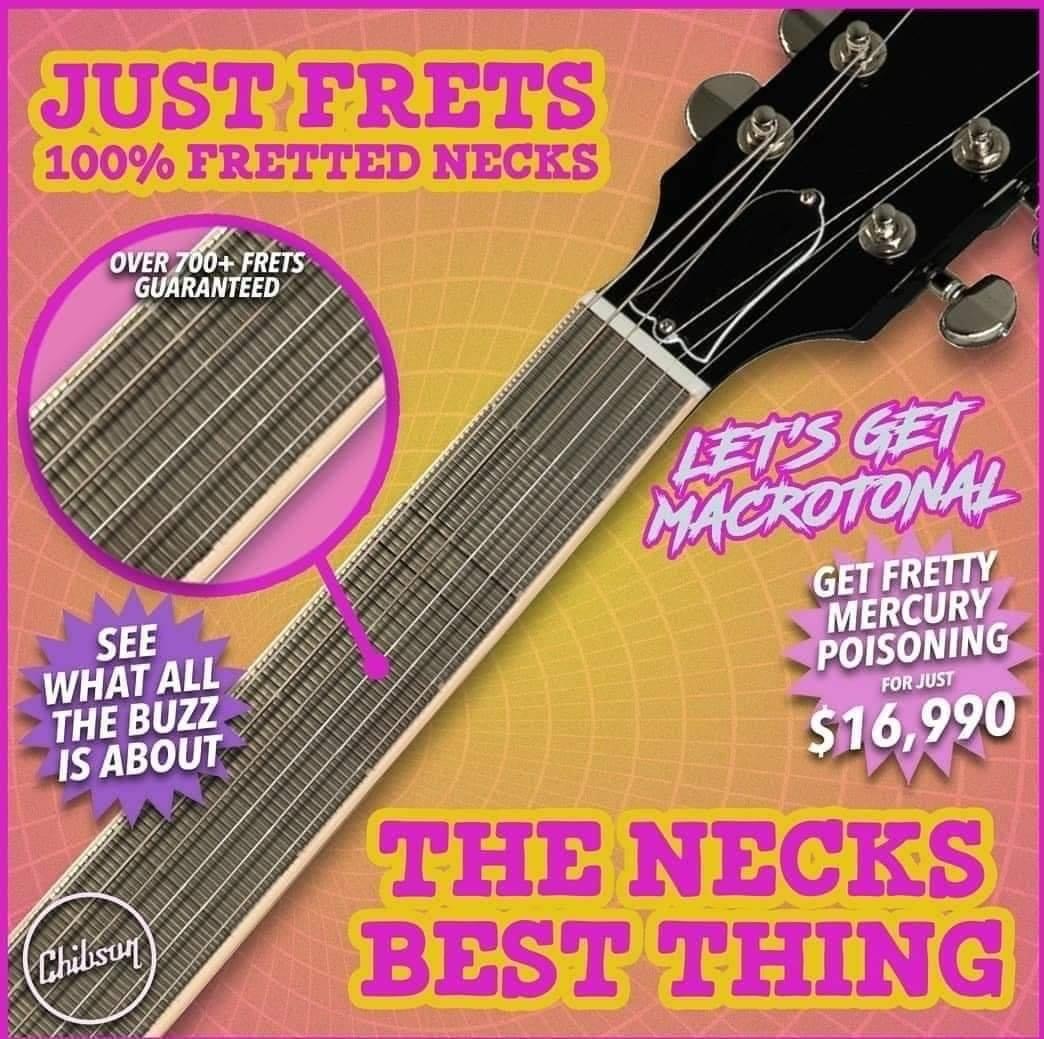 bass guitar - Just Frets 100% Fretted Necks Over 700 Frets Guaranteed Lets Get Macrotonal Get Fretty Mercury Poisoning For Just See What All The Buzz Is About $ 16,990 The Necks Best Thing Chilsun