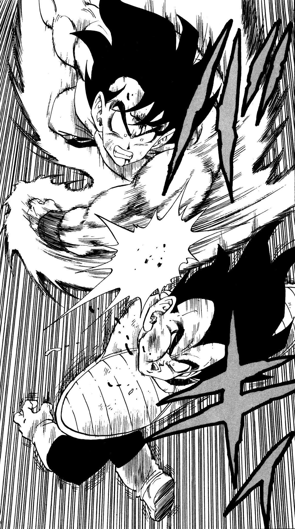 dragonball manga goku vs vegeta