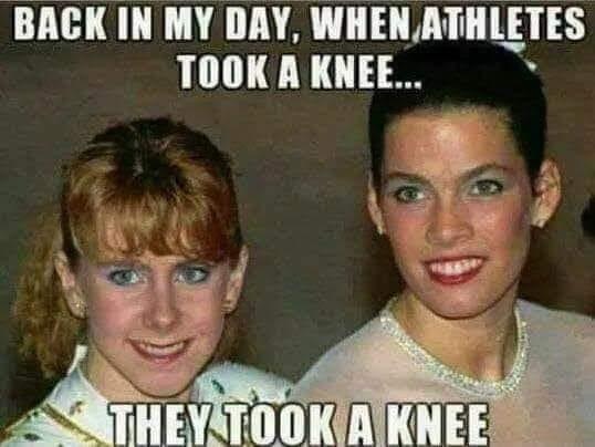 tonya harding - Back In My Day, When Athletes Took A Knee... They Took A Knee