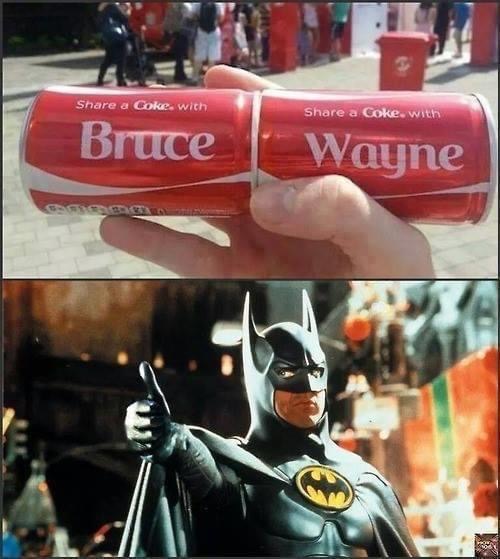 batman memes - a Coke with a Coke. with Bruce Wayne