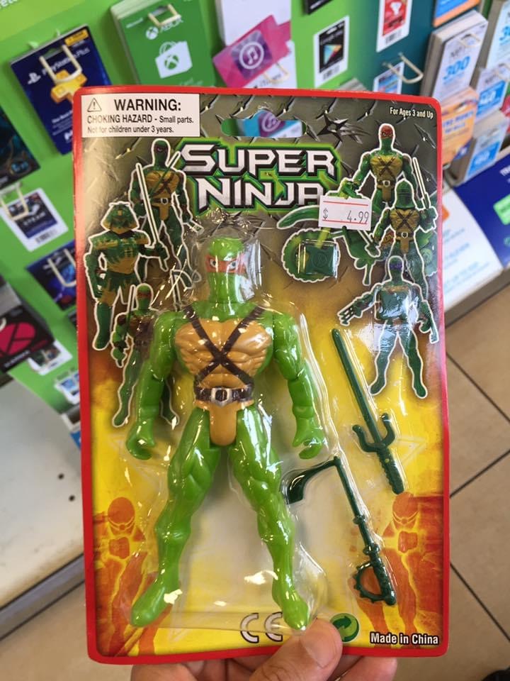 action figure - A Warning Choking Hazard Small parts. Not for children under 3 years. For Ages 3 and Up Super Ninja 4.99 Made in China
