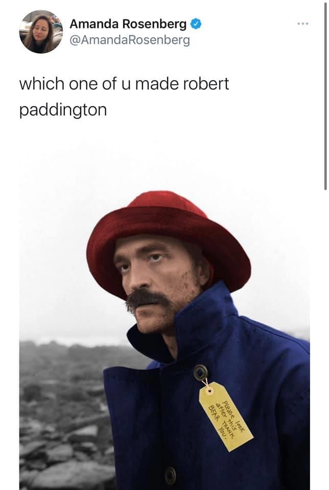 Amanda Rosenberg which one of u made robert paddington Bear Thank after this Please look You.