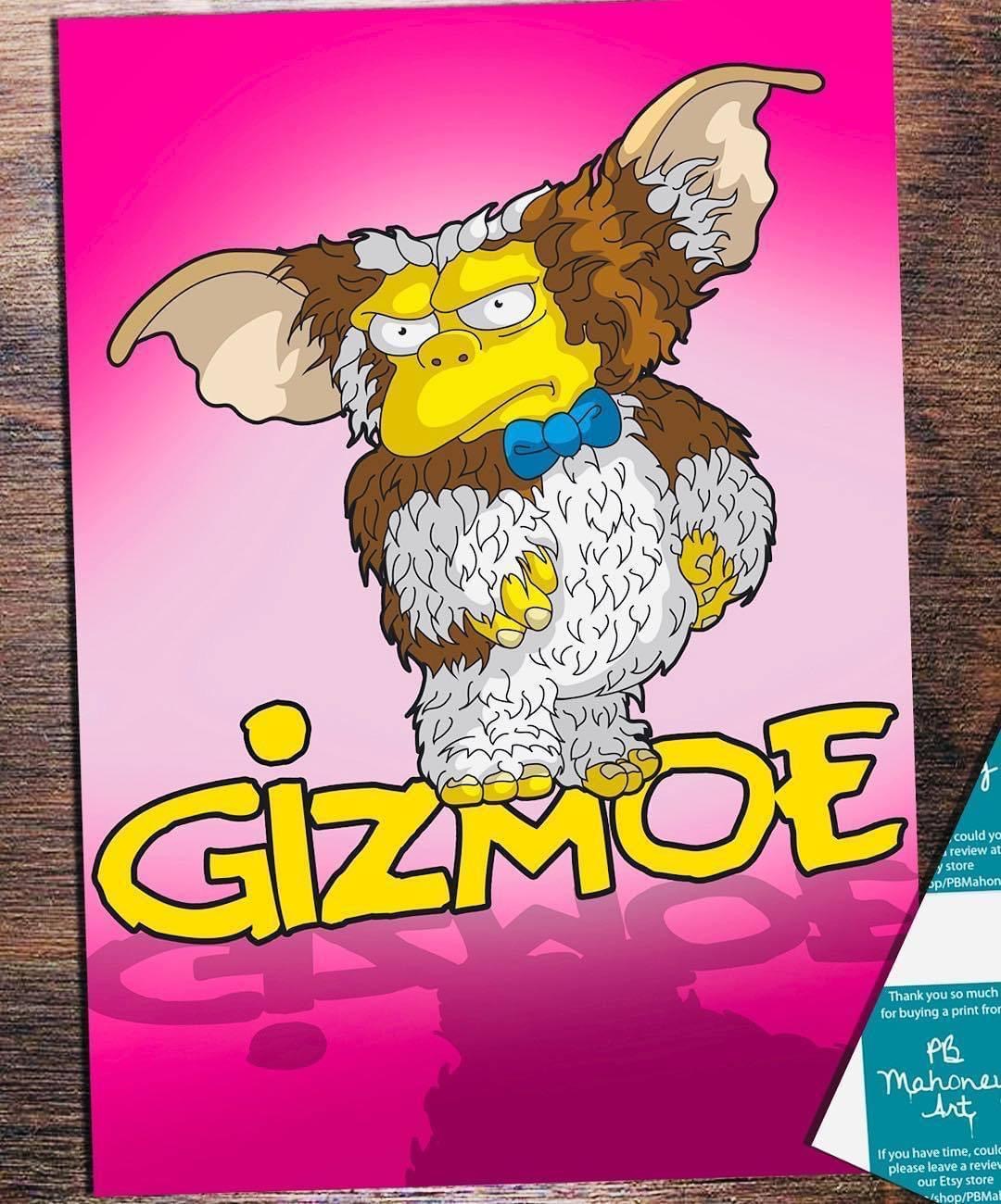 gizmoe simpsons - could ya review at y store 3pPBMahon Thank you so much for buying a print fror Pb Mahone Arte If you have time, coule please leave a review our Etsy store shopPBMal