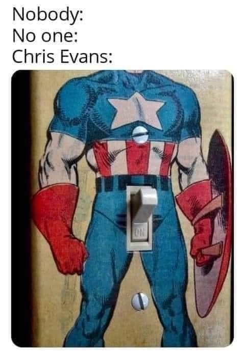 captain america cartoon - Nobody No one Chris Evans