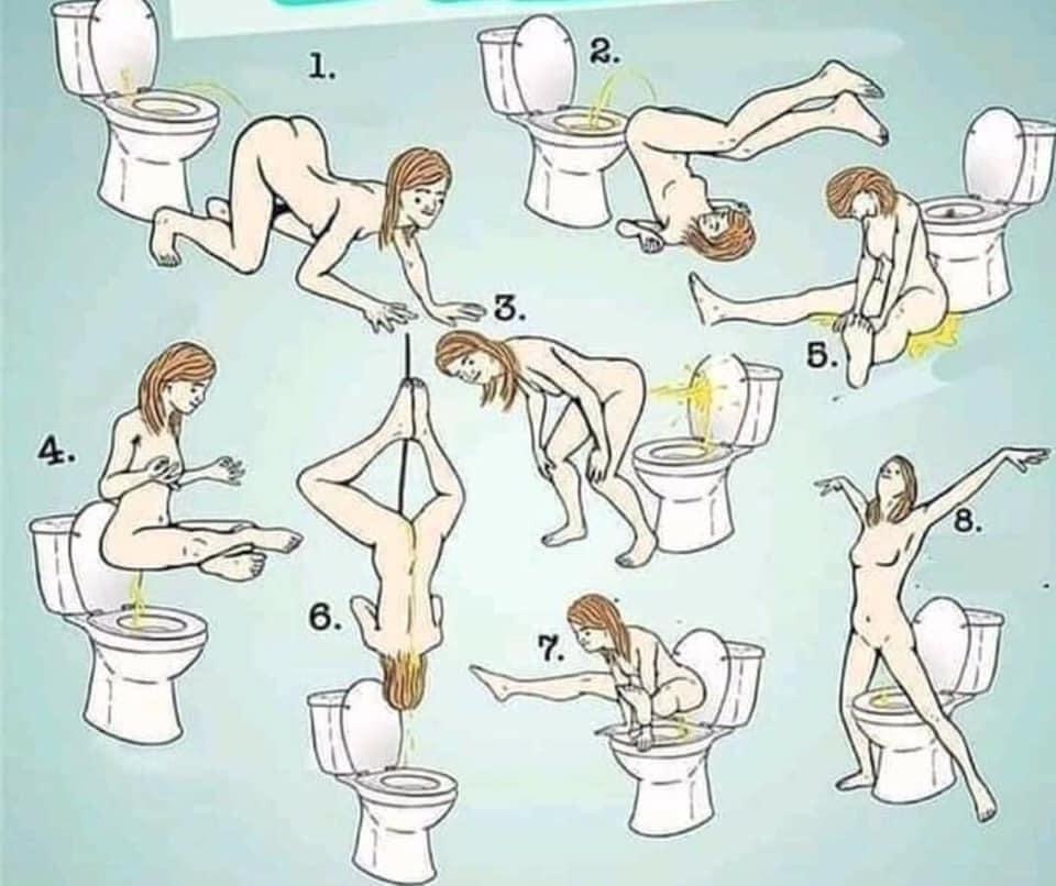 ladies how do you pee - 1. 2. S3. 5. 4. 8. 6.