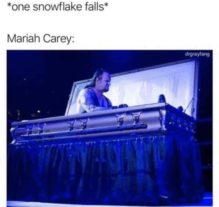 funny pics - one snowflake falls mariah carey
