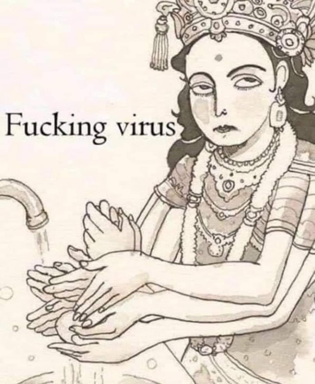 shiva washing hands - Fucking virus