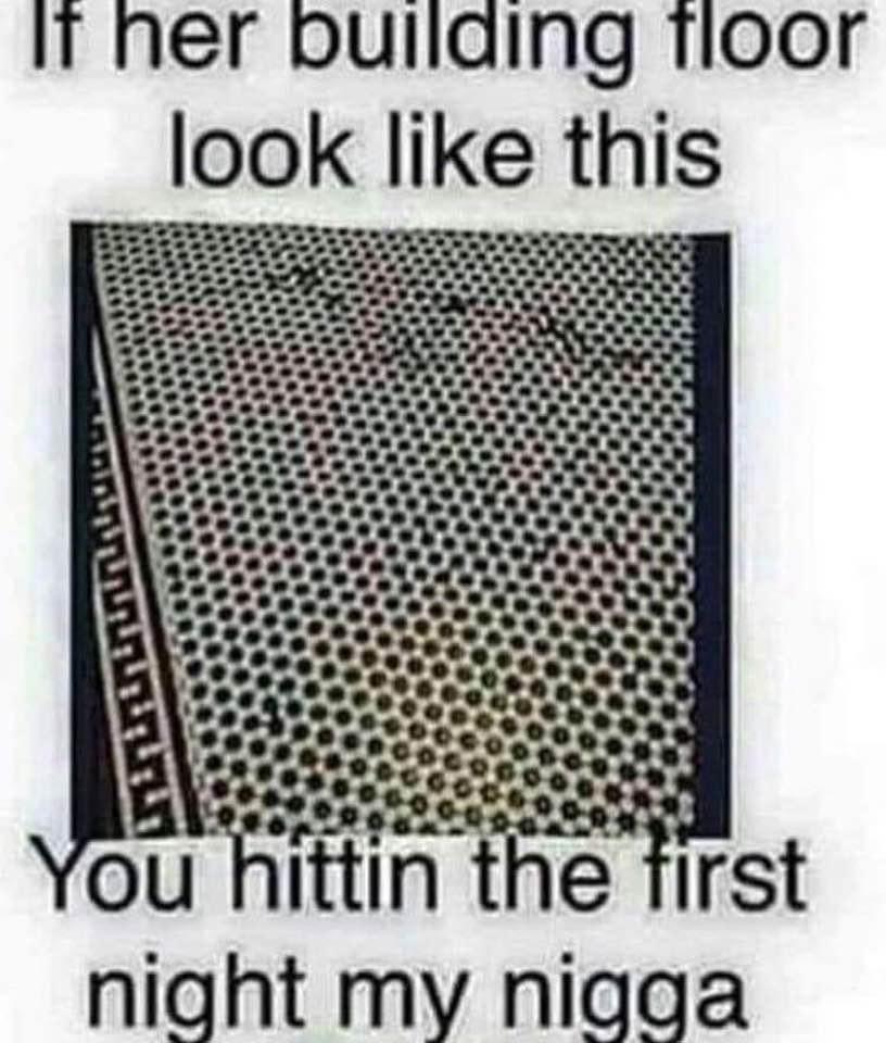 mesh - If her building floor look this You hittin the first night my nigga