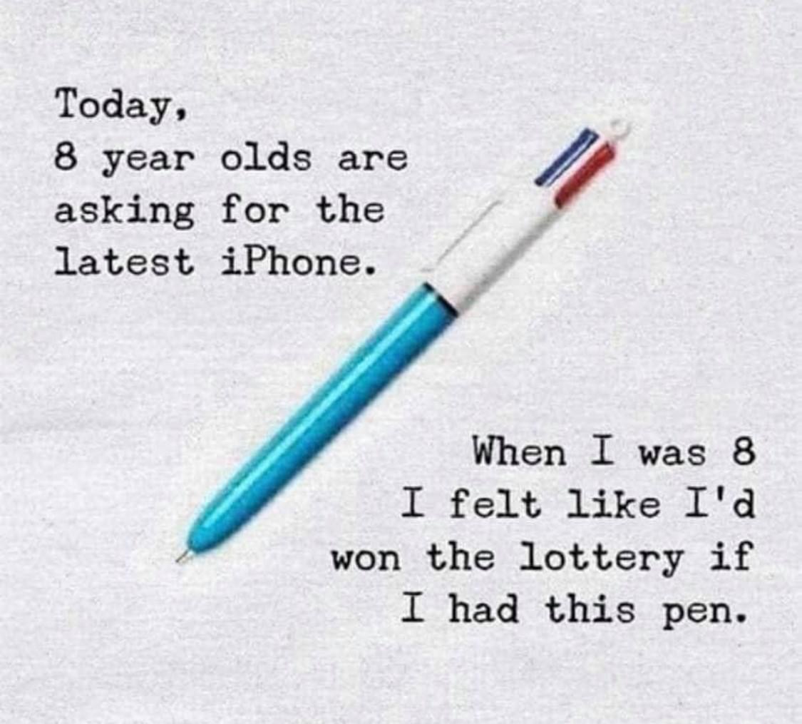 pen - Today, 8 year olds are asking for the latest iPhone. When I was 8 I felt I'd won the lottery if I had this pen.