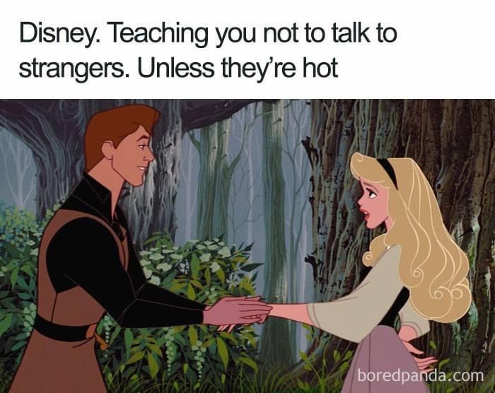cartoon logic disney - Disney. Teaching you not to talk to strangers. Unless they're hot boredpanda.com