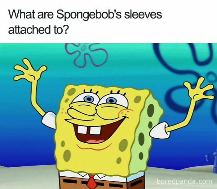 spongebob squarepants - What are Spongebob's sleeves attached to? 3 boredpanda.com