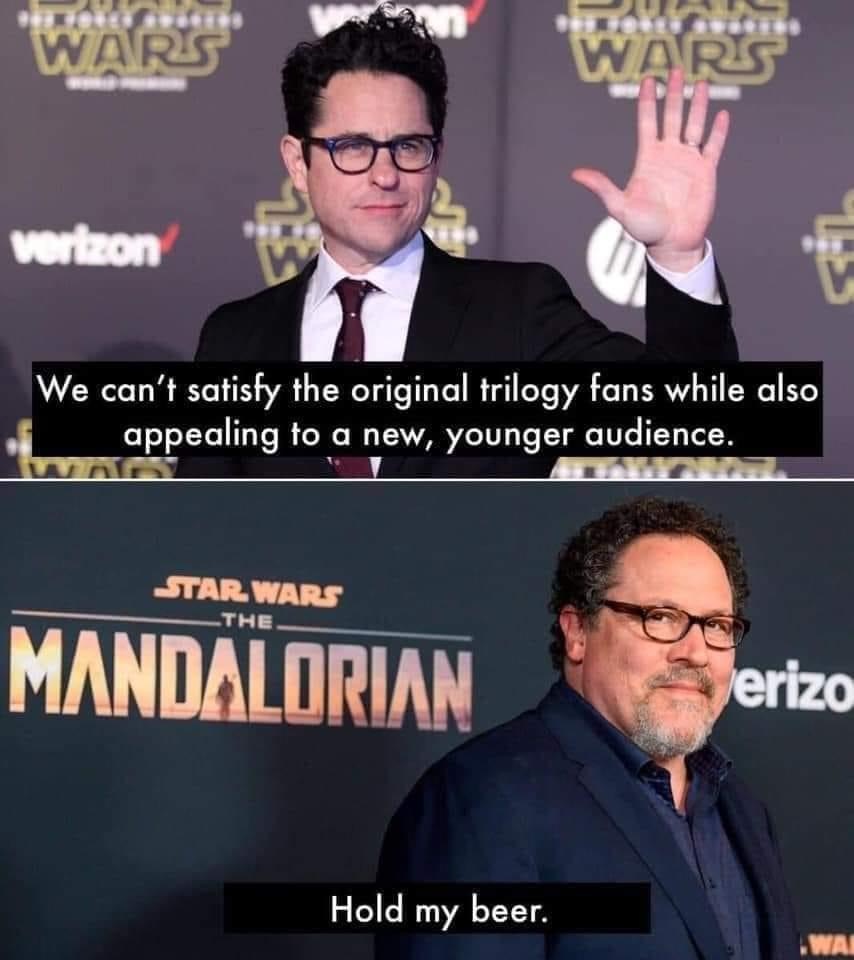 star wars - Waris Waris verizon We can't satisfy the original trilogy fans while also appealing to a new, younger audience. Star Wars The Mandalorian ierizo Hold my beer. Wai