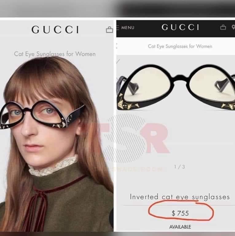 gucci upside down sunglasses - Gucci Menu Gucci Cat Eye Sunglasses for Women Cat Eye Sunglasses for Women 13 Inverted cat eye sunglasses $ 755 Available