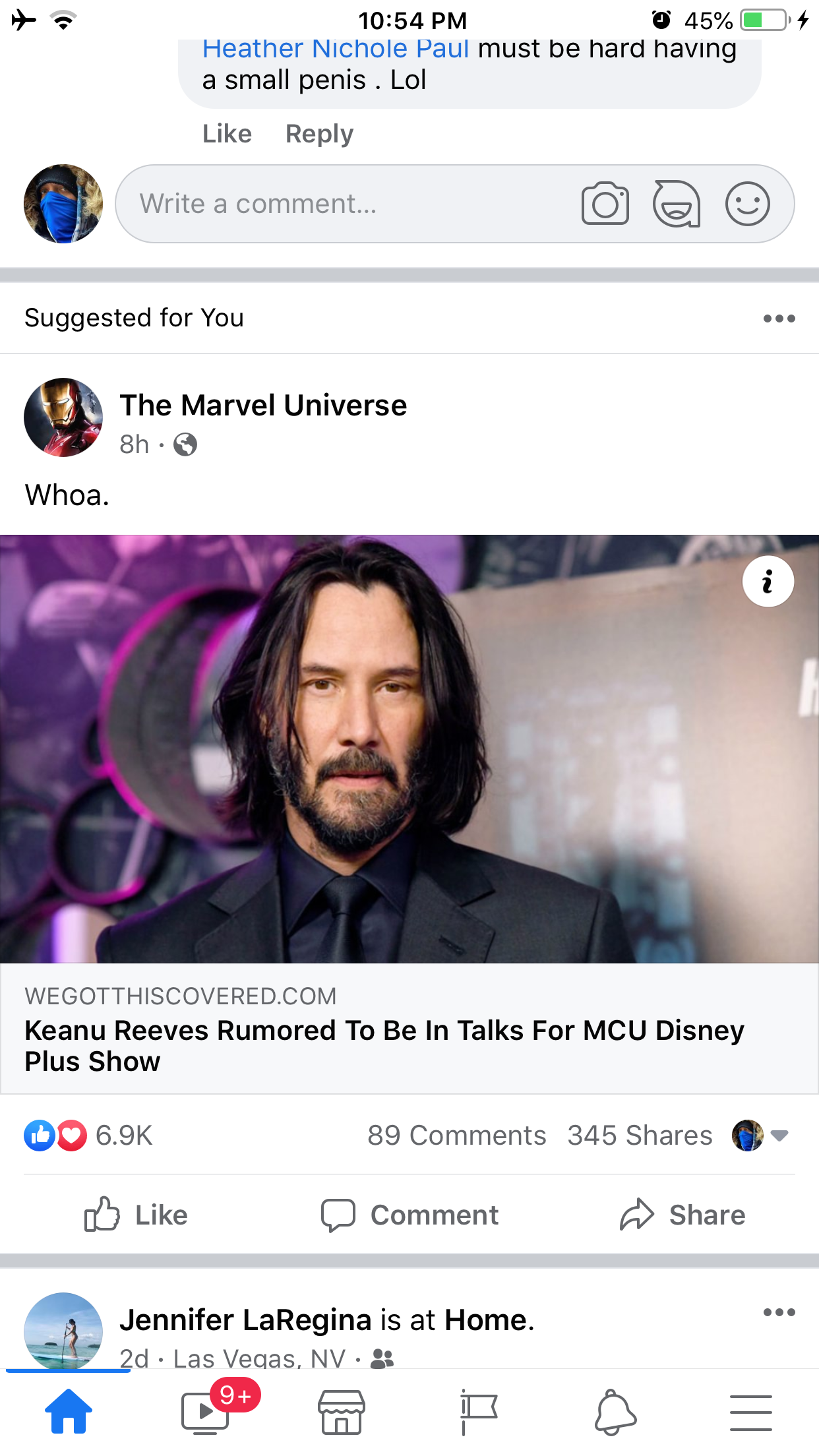 instagram and twitter memes - 45% Heather Nichole Paul must be hard having a small penis. Lol Write a comment.. Suggested for You The Marvel Universe Bh. Whoa. Wegotthiscovered.Com Keanu Reeves Rumored To Be In Talks For Mcu Disney Plus Show 89 345 Commen