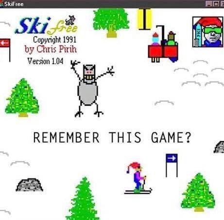 ski free yeti - SkiFree Skisen G Copyright 1991 by Chris Pirih Version 1.04 Remember This Game?