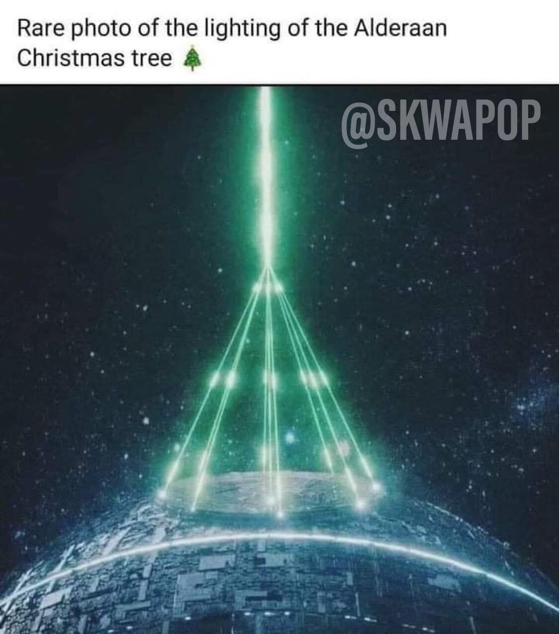 star wars death star fan art - Rare photo of the lighting of the Alderaan Christmas tree