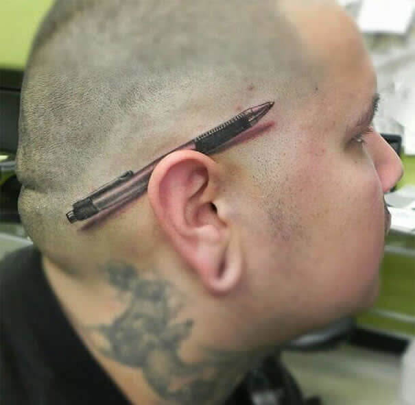 awesome tattoos - funny things to draw on someone's face