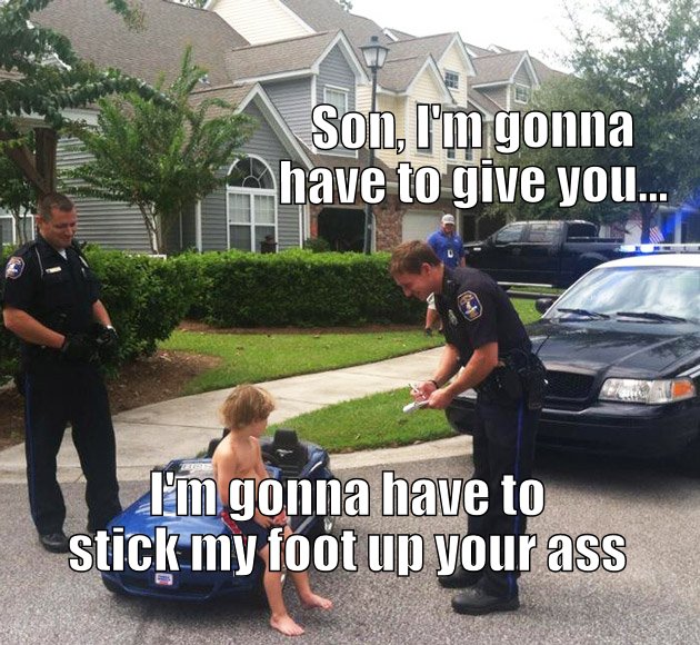 Kid gets pulled over