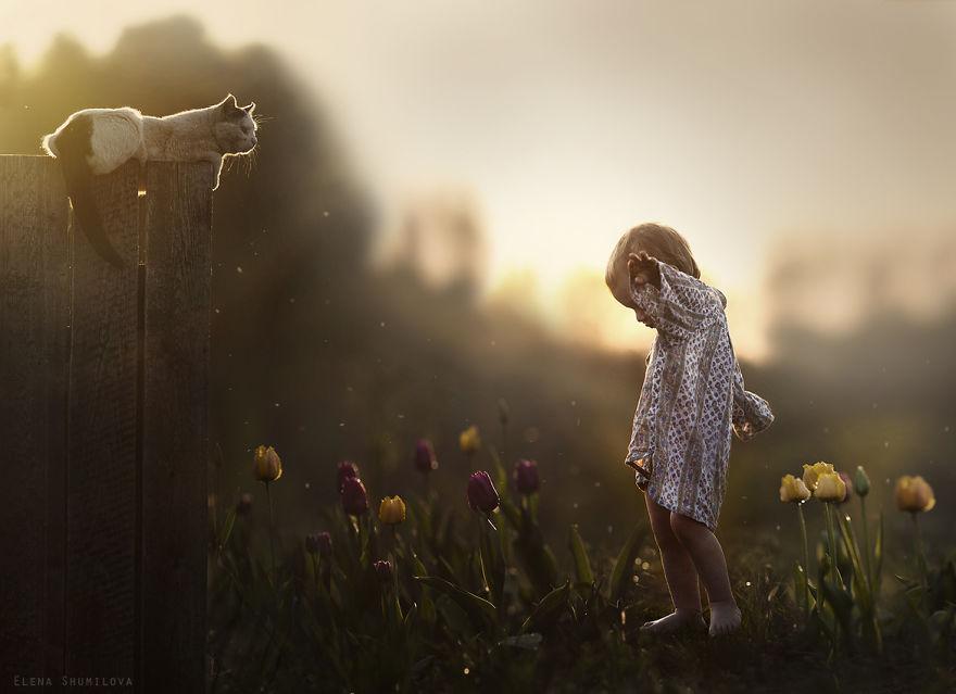 Russian Mother Photographs Her Boy on Magical Farm