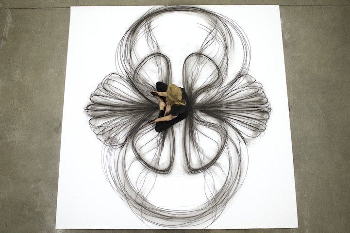 New Orlean's Performance Artist Uses Body and Charcoal