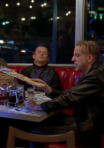 When one of the Nihilists, Uli, orders pancakes at a diner, this is a reference to Fargo, where Peter Stormare's character wants to eat at a pancake house but never gets to.