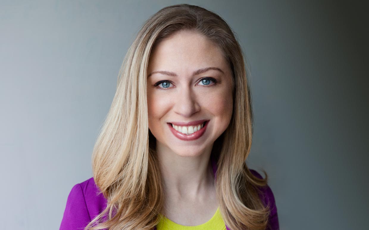Chelsea Clinton. Daughter of Bill and Hilary Clinton.