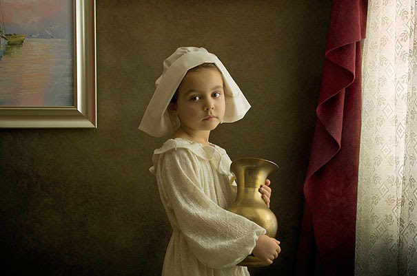 Kid's Dad Dresses Her Up As Dutch, Flemish and French Masters