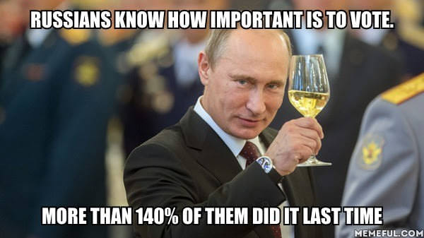 putin at wedding in austria - Russians Know How Important Is To Vote. More Than 140% Of Them Did It Last Time Memeful.Com