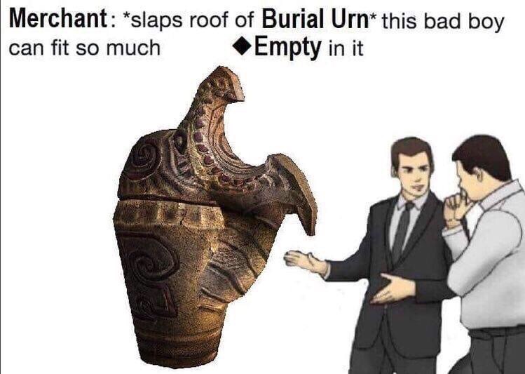 slaps roof of car meme anime - Merchant slaps roof of Burial Urn this bad boy can fit so much Empty in it