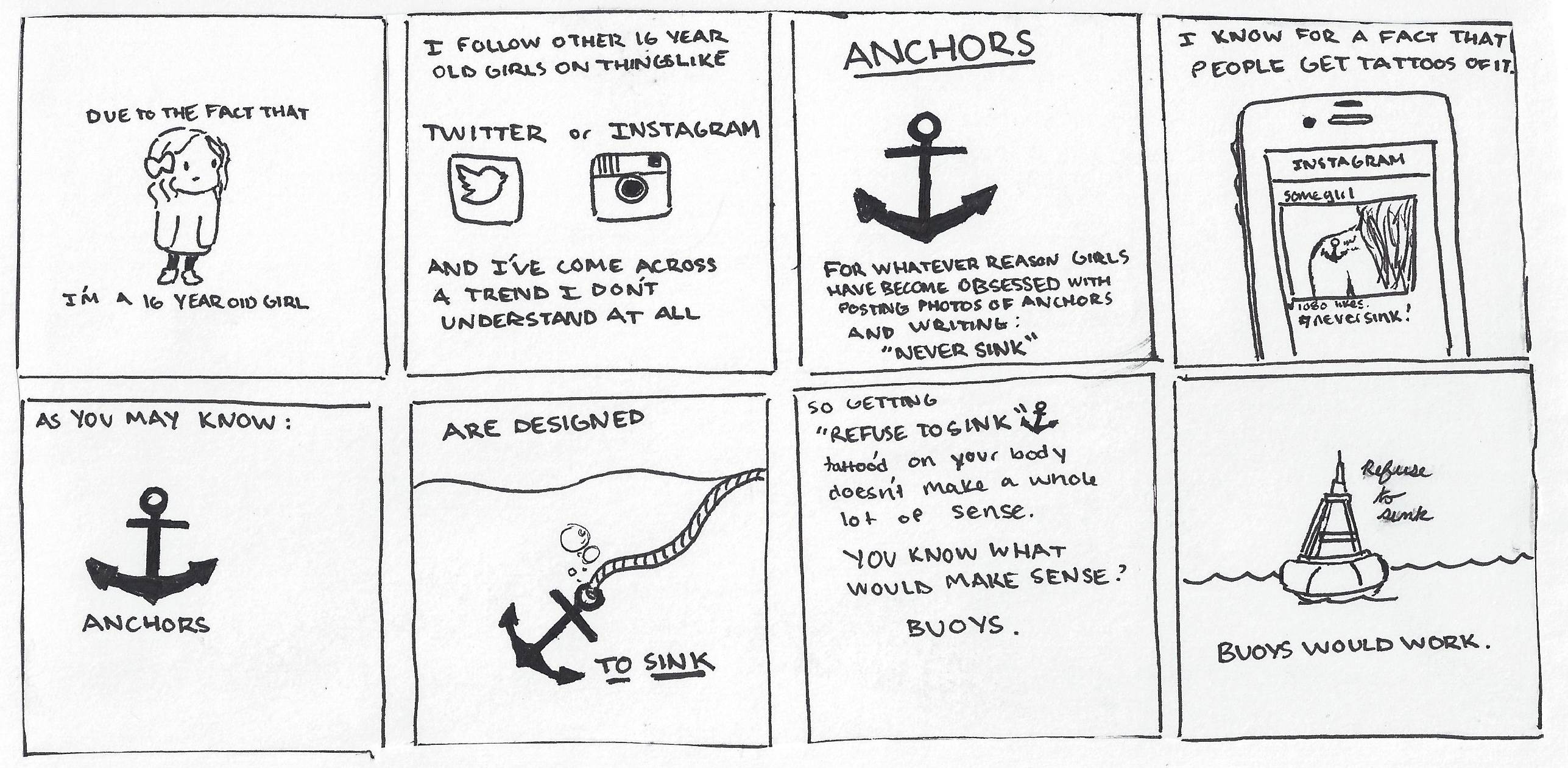 anchor funny - I Other 16 Year Old Girls On Thing Anchors Know For A Fact That People Get Tattoos Of It. Due To The Fact That Twitter Instagram 1 Instagram t Ae Av Year 10 Girl And I'Ve Come Across A Trend I Dont Understand At All Fo Whatever Reagon Girls