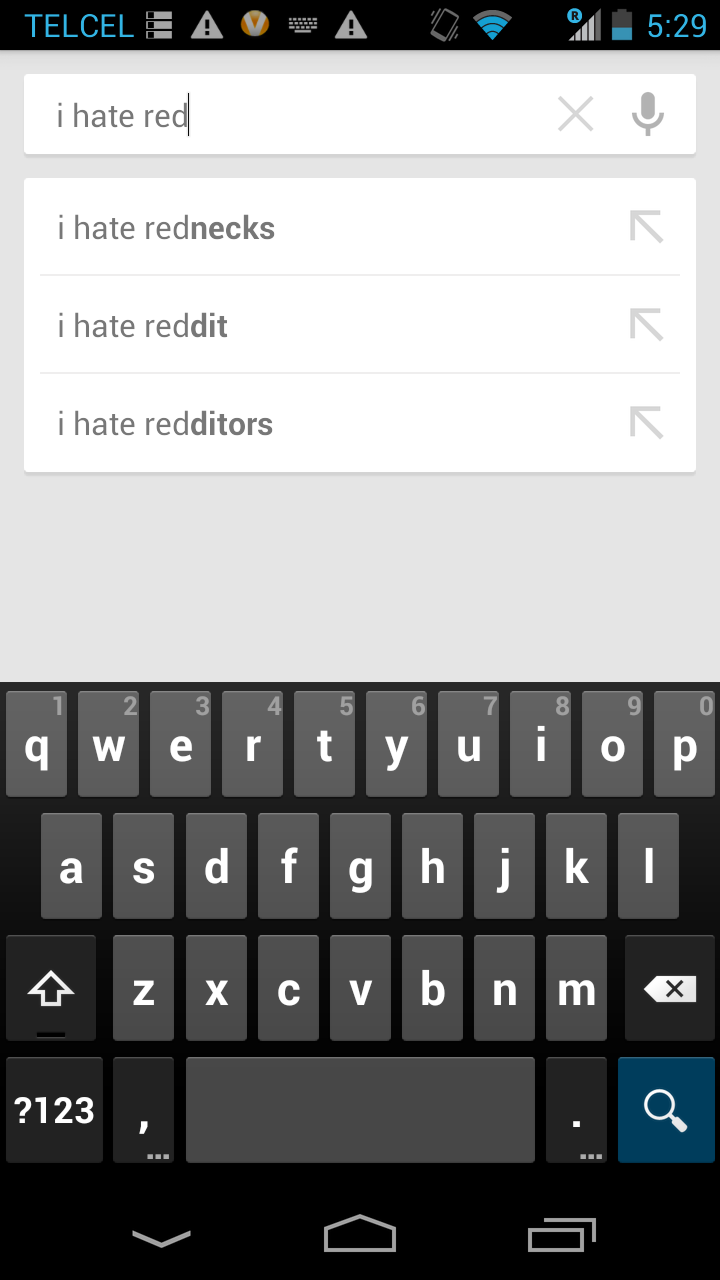 android action bar search - Telcel E A Oa 0 5 29 i hate red i hate rednecks i hate reddit i hate redditors ~ 6 7 8 9 0 3 z ?123