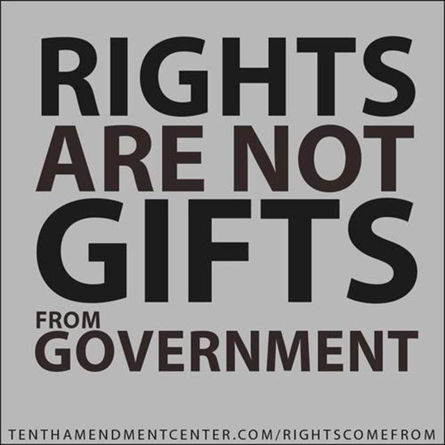 We Need To Stop Acting Like The Government is Here To Provide Us Rights.
The federal government was instituted to protect them.